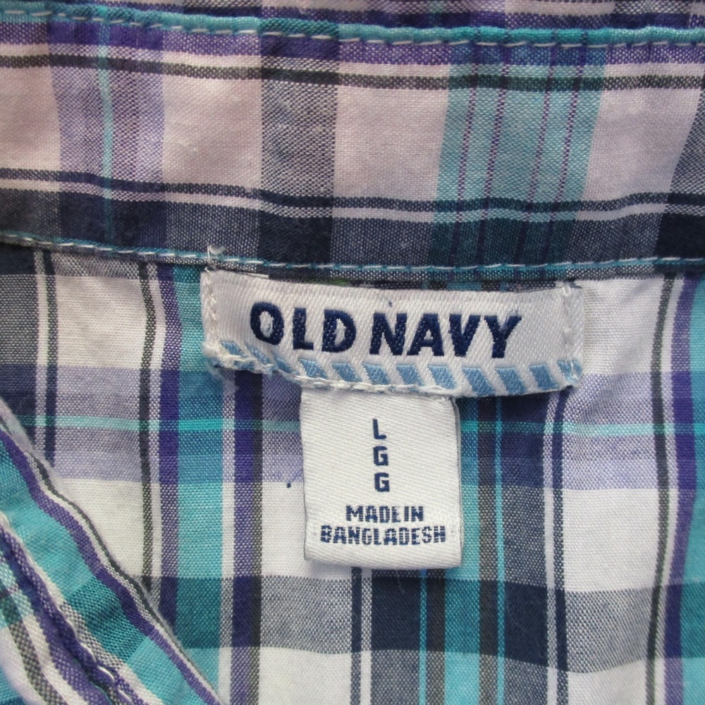 Old Navy Boy's Button Front Shirt Size Large - Picture 2 of 5
